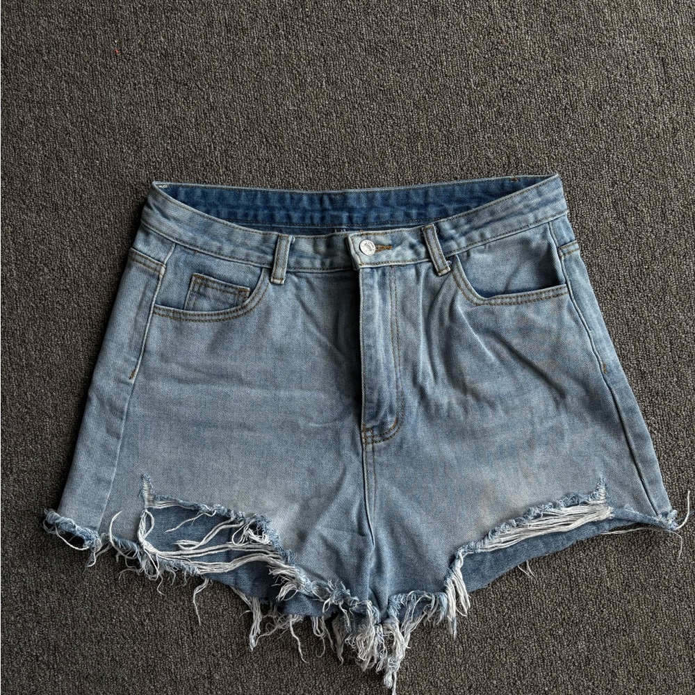 Denim Distressed Women Shorts